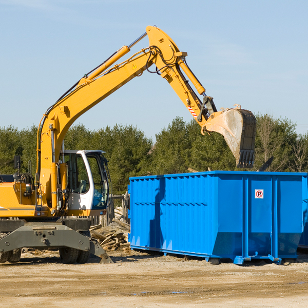 are there any restrictions on where a residential dumpster can be placed in White Pine